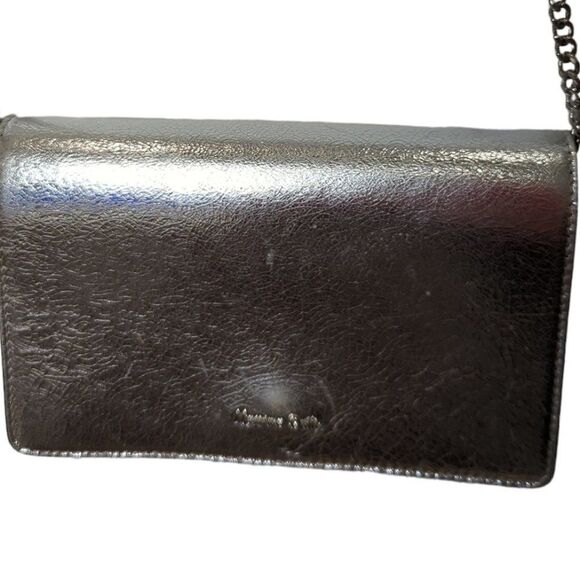 Massimo Dutti Metallic Leather Crossbody Purse - Picture 4 of 7